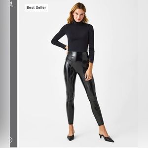 Spanx faux patent leather leggings
